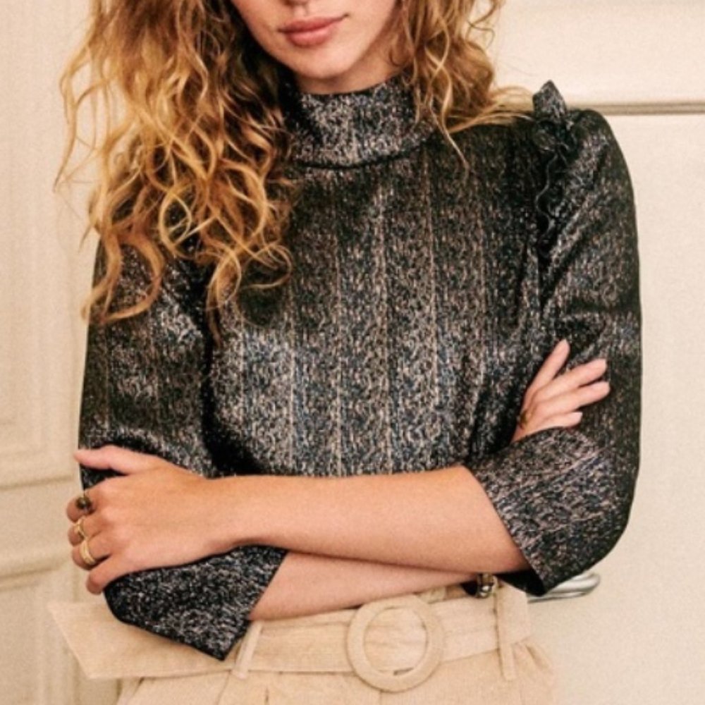 Sezane - Jackie Metallic Top
